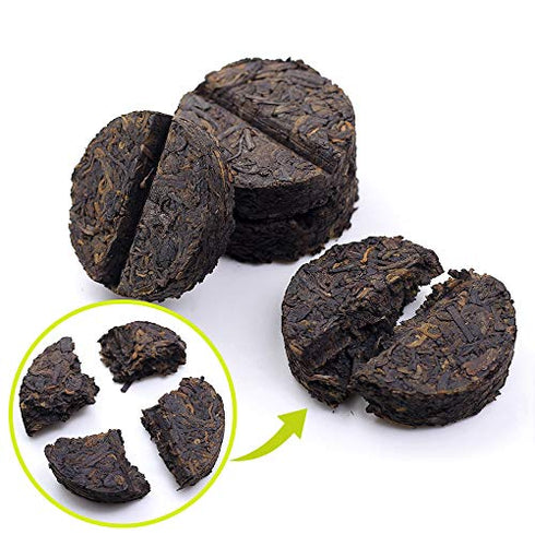 LWXLJMJZC?(80 Cups)Pu-erh Tea in Bamboo Leaf Tube -Ripe Puerh Tea Cake -Shu Puer Tea (7.1 Ounce)