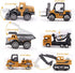 Childom Alloy Construction Engineering Vehicle Toys Set 12 Pack Stacker,Big Forklift,Heavy Duty Roller,Excavator,Heavy Transport Vehicle,Engineering Mixer Set for Kids Boys