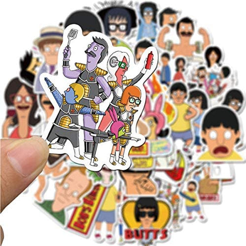 Cute Cartoon Bob's Burgers Stickers (50 PCS) Funny Stickers for Teens, Girls, Adults,Kids - Stickers for Waterbottles,Laptop,Phone,Hydro Flask - Waterproof Vinyl Sticker (Bob's Burgers)