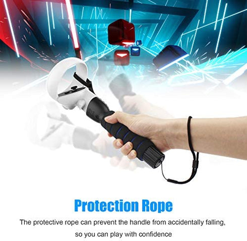 AMVR Dual Handles Extension Grips for Meta Quest 2/Quest/Rift S Controllers Playing Beat Saber Games