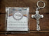 Saint Benedict Evil Protection Medal Metal Cross Keychain Faith Key Holder From Jerusalem Protective Benedictus Charm 3"