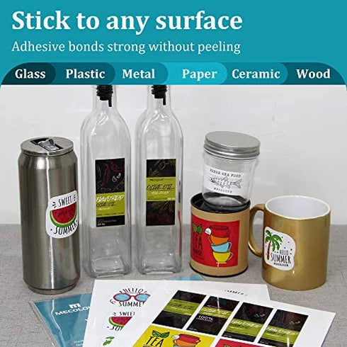 MECOLOUR Premium Printable Vinyl Sticker Paper for Cricut Glossy White 20 Sheets Waterproof, Dries Quickly Vivid Colors- Tear Resistant - for Any Inkjet & Laser Printer
