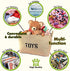 Toy Box ,Large Toy Organizer Boxes ,Jute Storage Bin ,Storage Basket - for organizing Kids Toys, Baby Clothing, Children Books,Nursery, Playroom, Gift Baskets-17 x 13 x 10 inches