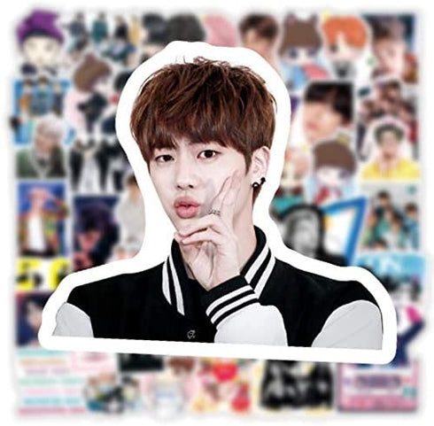V-Harna BTS Vinyl Stickers Pack| 50Pcs Aesthetic Lovely Bangtan Sonyeondan Kpop V Jimin Jungkook Stickers for Laptop Phone Case Notebook Luggage Water Bottle - Waterproof Stickers Gift