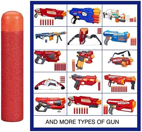 Mega Dart Refill Pack 120 Pcs 9.5cm Red Premium Refill Bullets for N-Strike Mega Series Blasters