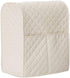 Giveme5 Kitchen Aid Mixer Cover, Leather Stand Mixer Cover Dust-Proof Cover Lattice Pattern Thicken Protector Cover Organizer Bag for Kitchen Mixer QT4.5 QT5 QT6 (Beige)
