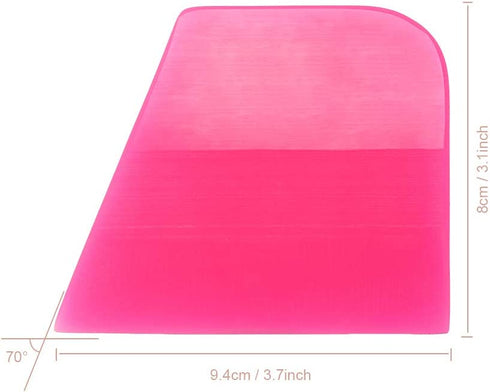 FOSHIO 3Pcs Scratches Proof Soft TPU Rubber Squeegee, Compact Water Wiper Blade Scraper Cleaner for Car Window Glass Tinting PPF Coating Film Installation, Kitchen Countertops, Bathroom Shower Mirrors