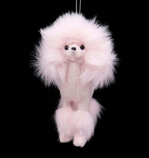 Kurt Adler Plush Pink Poodle Christmas Tree Ornament C4823