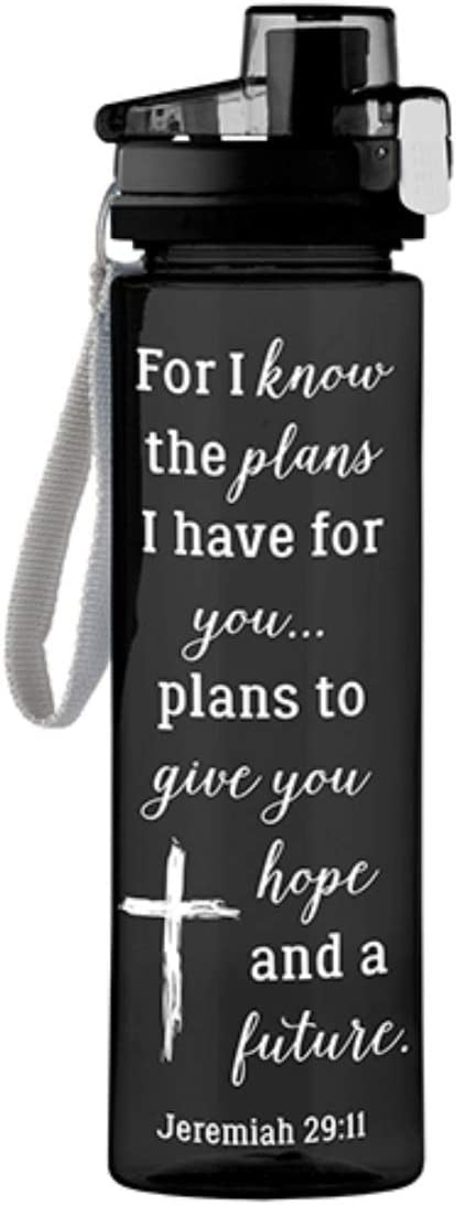 Religious for I Know The Plans Jeremiah 29:11 Water Bottle, 25 Ounce