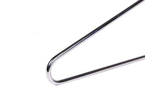 Quality Hangers 8 Heavy Duty Metal Suit Hanger Coat Hangers with Polished Chrome (Suit Coat Hanger)