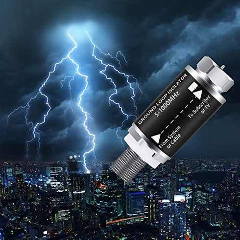 Ground Loop Isolator - Cable TV Audio Isolation Transformer,Hum Buzz TV/Noise Eliminator