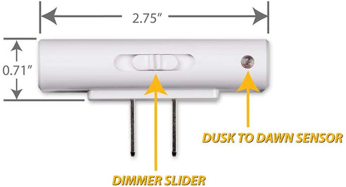 Plug in Dimmable LED Night Light with Dusk to Dawn Auto Sensor, Adjustable Brightness, Warm Light, Auto On/Off Nightlight for Bathroom, Hallway, Nursery, Bedrooms - Chili Peppers
