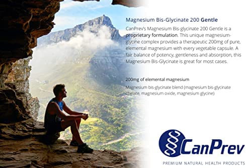 CanPrev Magnesium Bis-Glycinate 200, Veggie Capsules (120 Count)