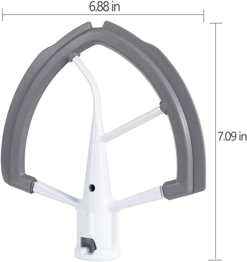 6QT Flex Edge Beater for KitchenAid Bowl-Lift Stand Mixer,6 Quart Flat Beater Paddle with Flexible Silicone Edge Bowl Scraper