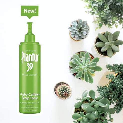 Plantur 39 Phyto Caffeine Women's Scalp Tonic 6.76 Fl Oz, for Fine, Thinning Natural Hair Growth, Sulfate Free with Castor Oil, Niacin, Zinc