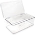 Isaac Jacobs Medium Stackable Organizer Bin (10.75? x 6.5? x 3.7?) w/ Hinged Lid, Clear Storage Box, Home, Office, School, Fridge, Bathroom, Kitchen, Pantry Container, BPA-Free, Food Safe (Medium, Clear)