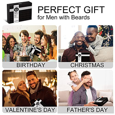 Christmas Gifts for Men - Beard Kit for Men's Gifts with Beard Oil, Beard Balm, Beard Brush, Comb, Scissors, Ebook, Stocking Stuffers for Men - Birthday Gifts for Husband Dad Boyfriend Brother Grandpa