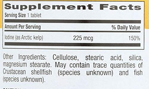 Country Life Norwegian Kelp 225 mcg, 300-Count