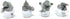 Ganz 1.5" Miniature Glittered Snowman Figurines - Set of 4 Assorted Styles