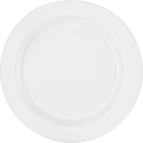 Premium Quality Heavyweight Plastic Plates China Like. Wedding and Party Dinnerware Plastic Plates 6.25 inc White/Pearl-Value Pack 40 Count