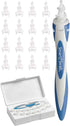 Smart Swab Spiral Ear Cleaner Ear Wax Removal Kit with 16 Tips Replaceable Soft Silicone Tips, Smart Flexible Ear Cleaning Kit & Reusable Ear Cleaning Tool Safe for Adults and Kids