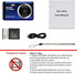 Mini Digital Camera for Photography with 2.8 Inch LCD 8X Digital Zoom, 20MP HD Digital Camera Rechargeable Point and Shoot Camera, Indoor Outdoor for Kids/Seniors/Learner(Blue)