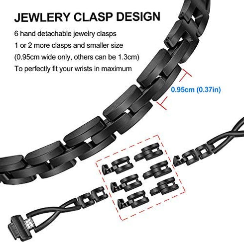 TRUMiRR Watch Band for Inspire 2 / Inspire HR / Inspire, Stainless Steel & Rhinestone Diamond Watchband Jewelry Strap Women Wristband for Fitbit Inspire 2 / Inspire HR / Inspire Fitness Tracker