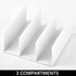 mDesign Plastic Purse and Handbag Organizer - Closet Storage System for Zipper Tote Bag, Purse, Clutch, Wallet, Pocket Book Organization - 3 Sections - Lumiere Collection - White