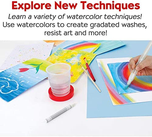 Faber-Castell Young Artist Learn to Watercolor - Watercolor Paint Set for Kids Ages 5+, Kid-friendly and Washable Watercolor Paint (Packaging May Vary)
