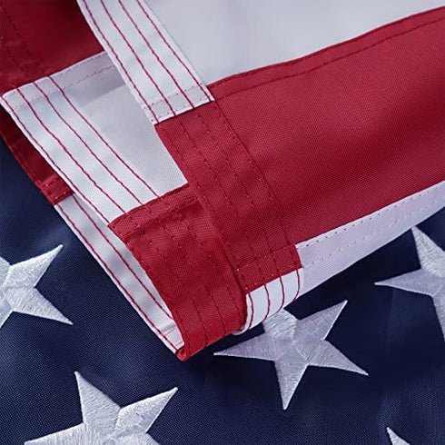 Homissor American Flags for Outside 3x5 US Flag Made in USA Heavy Duty Outdoor Durable Nylon Flag 3’ x 5’ with Embroidered Stars, Sewn Stripes and Brass Grommets