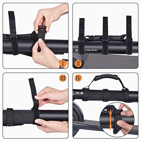 Epessa Hand Carrying Handle Strap for Kick Scooter Electric Scooter Folding Bike, Scooter Carry Strap with Innovative Gel Non-Slip,Compatible with Segway ES1/ES2/ES3/MAX Mijia M365/M365 Pro