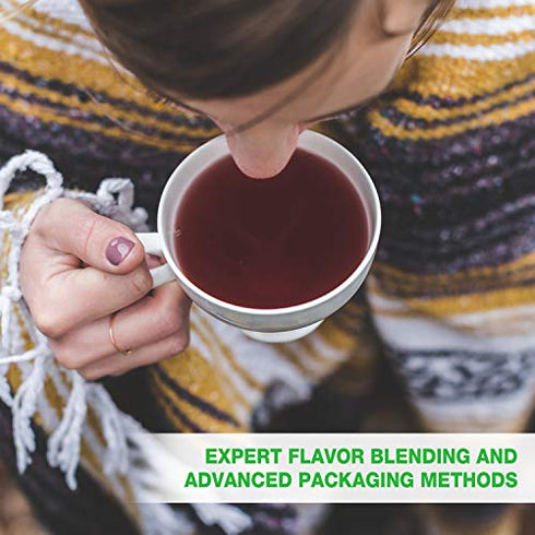 Tipson Organic Turmeric Caffeine Free Herbal Tea - Organic Peppermint and Cloves - 25 Foil Enveloped Double Chambered Bags - Keto/Paleo - Basilur