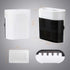 QQJ Wall-Mounted Toothbrush Holder-Electric Toothbrush Holder with Two Toothpaste squeezers and Toothbrush Storage Box. Automatic Toothpaste Dispenser with dust Cover, Suitable for Bathroom (White)