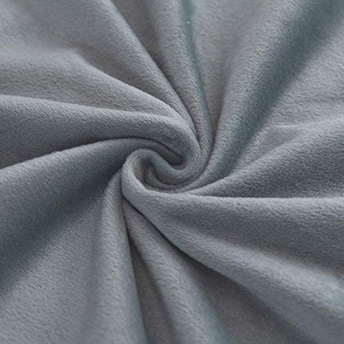 uwkcy Velvet Body Pillow Cover/Case Pillowcase with Hidden Zipper, Zippered Plush Fluffy Body Pillow Case (20 x 54 Inch, Light Gray, 1-Piece)