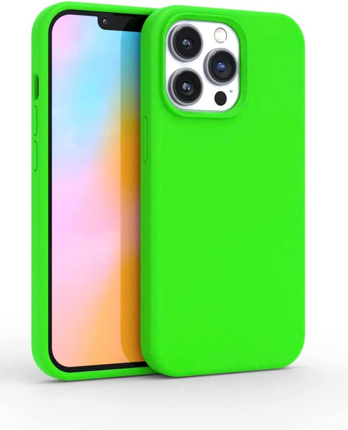 FELONY CASE - iPhone 13 Pro Case - Stylish Neon Green Silicone Phone Cover - Wireless Charging Compatible, 360° Shockproof Protective Cases for Apple iPhone 13 Pro