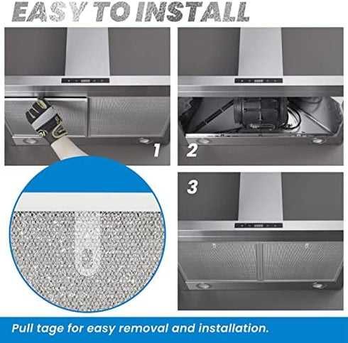 Range Hood Filter - Compatible with NuTone Allure WS1 QS2 and Broan QS1 30" Range Hoods - replace Broan Model BPS1FA30, 99010299 - 2 Pack