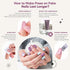240PCS Press on Nails, OPOVE Short Acrylic Matte Nails Coffin Medium Length, Professional Nail Art Tips Set, Fake Nails with Nail File, Cuticle Stick, Stick on False Artificial Nails with Solid Color