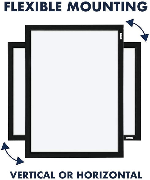 Quartet Magnetic Whiteboard, 17 x 23 inches White Board, Dry Erase Board, Black Frame (MWDW1723M-BK)