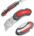 WORKPRO Folding Utility Knife Set Quick Change Blade, Back-lock Mechanism 3-piece with 10-piece Extra Blades