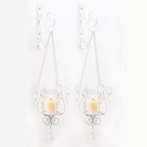 Bedazzling Pendant Candle Holder Wall Sconce Decor Pair