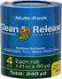 Duck Clean Release Blue Painter's Tape 1.5-Inch (1.41-Inch x 60-Yard), 4 Rolls, 240 Total Yards, 240460