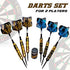 IgnatGames Darts Metal Tip Set - Professional Darts with Stylish Case and Darts Guide, Steel Tip Darts Set with Aluminum Shafts + Rubber O'Rings + Extra Flights + Dart Sharpener and Wrench
