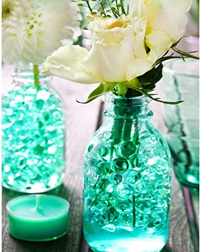 Hicarer 10000 Pieces Vase Filler Beads Gems Water Gel Beads Growing Crystal Pearls Wedding Centerpiece Decoration (Red)