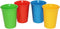 Vintage Set of 4 Tupperware 7 Ounce Bell Tumblers Blue Yellow Green Red