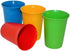 Vintage Set of 4 Tupperware 7 Ounce Bell Tumblers Blue Yellow Green Red