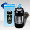 Storage Jar with Herb Grinder Led Light up, Herb Containers with 8x Magnifying Glass Jar Air Tight, Storage and Grinding in One Keep Herbs Dry and Fresh (Black)