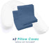 Dr. Cole Side Sleeper Pro Pillow Case - Exact Fit, Ultra Soft, Comfortable, Built in Zipper, Machine Washable, Fully Enclosed, Snug Fit, Durable, for Side Sleeping Memory Foam Pillow, Blue