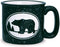 Black and White Woodland Bear Classic Camp Style Ceramic Mug, 15 oz