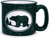 Black and White Woodland Bear Classic Camp Style Ceramic Mug, 15 oz