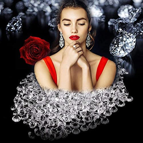 5000pcs Crystals Acrylic Diamonds Rhinestones for Wedding Table Scatter Centerpiece Decorations, Makeup Brush Holder Vase Beads(Clear, 3 MM)